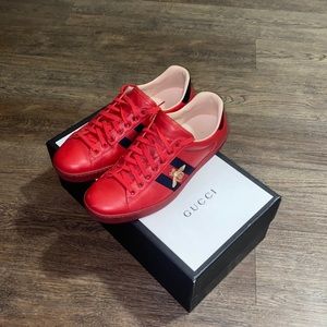 Red Authentic Gucci Sneakers